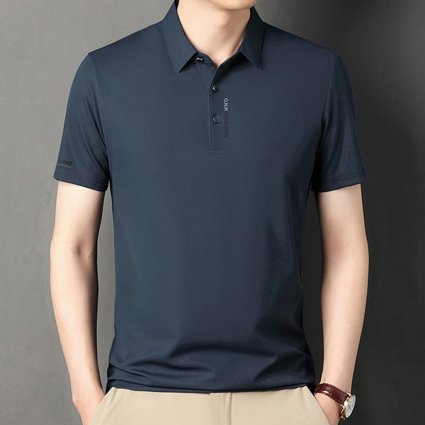 Waffle Short Sleeve Polo Shirt Men's