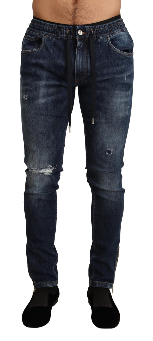 Elegant Dark Blue Skinny Jeans