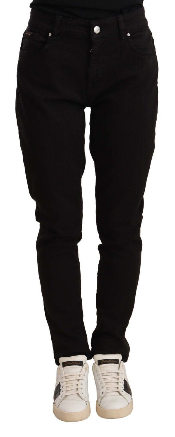 Elegant Slim-Fit Black Skinny Jeans