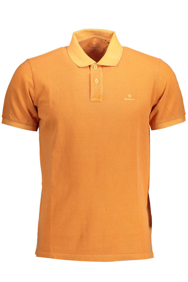 Elegant Short-Sleeved Orange Polo Shirt