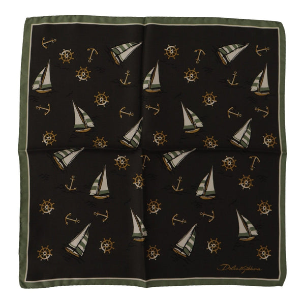 Elegant Multicolor Silk Men's Square Scarf