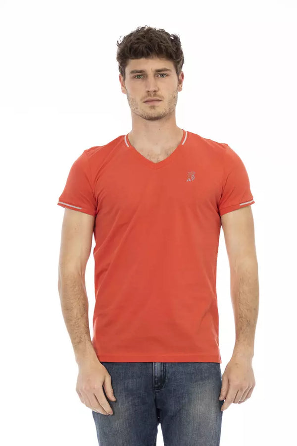 Orange Cotton Men T-Shirt