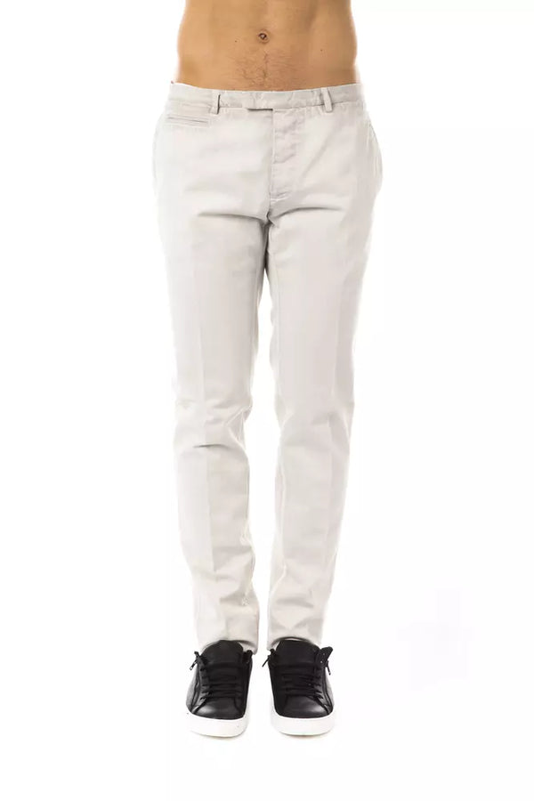 Gray Cotton Men Pant