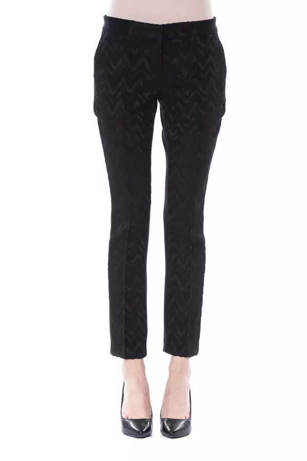 Black Acrylic Women Pants