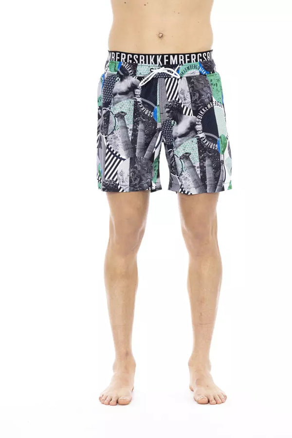 Multicolor Polyester Men Swim Short