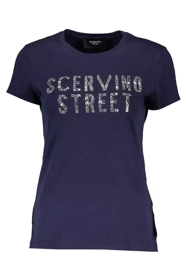 Sparkling Crew Neck Tee in Blue