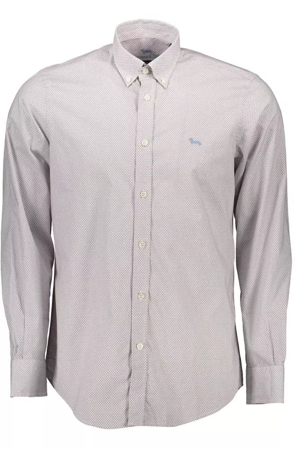 Elegant White Cotton Long Sleeve Shirt