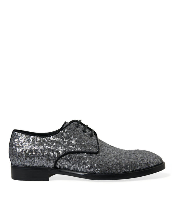 Exquisite Sequined Derby Dress Shoes