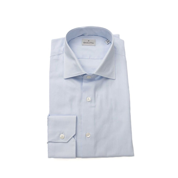 "Light Blue Cotton Men Shirt"