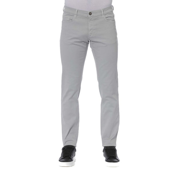 Gray Cotton Men Jeans