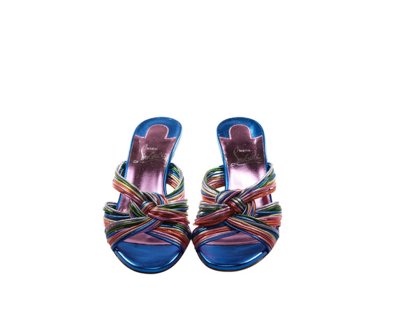 Multitaski 70 Multicolour Leather Kitten Heel Sandals