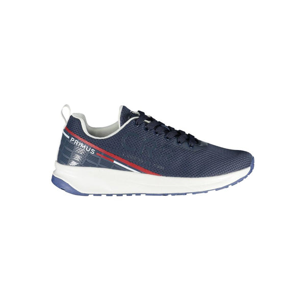 Chic Blue Sports Sneakers with Contrasting Details