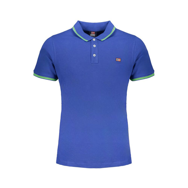 Blue Cotton Polo Shirt