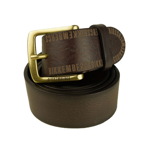 Elegant Brown Leather Belt