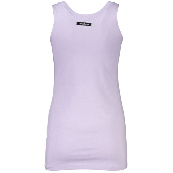 Elegant Purple Round Neckline Tank Top