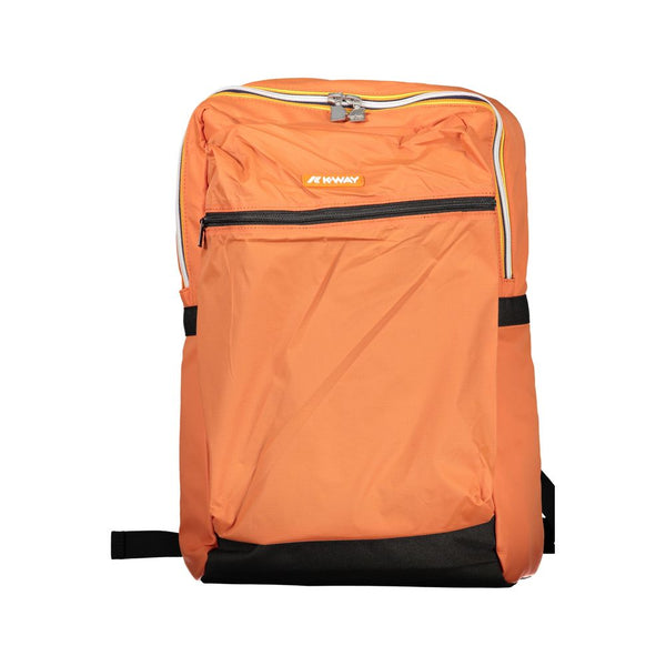 Orange Polyester Backpack