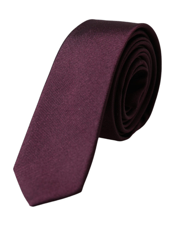 Bordeaux Solid 100% Silk Adjustable Men Tie