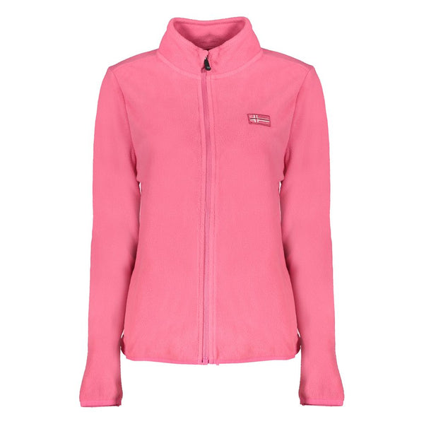 Pink Polyester Women Sweater