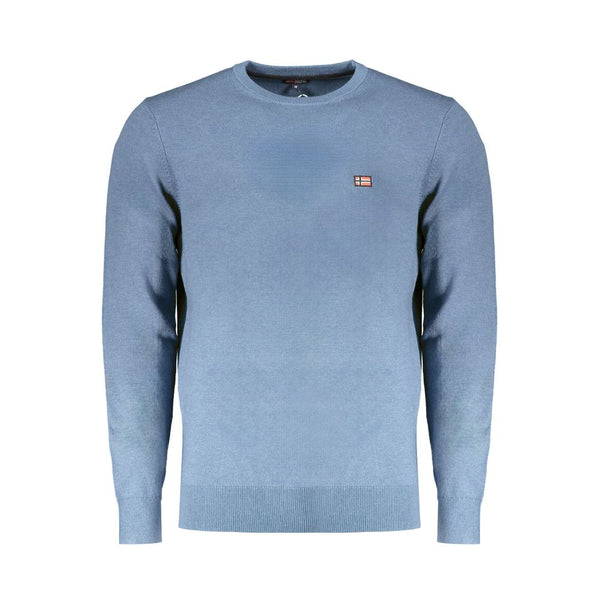 Light Blue Wool Men Sweater