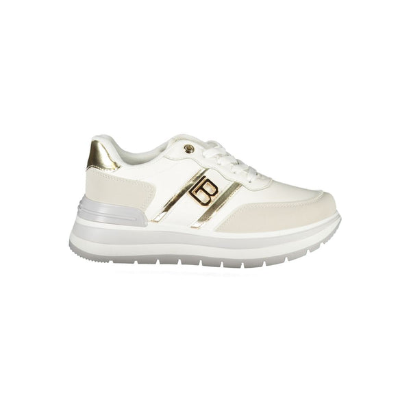 White Polyester Sneaker