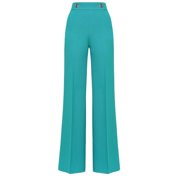 Green Polyester Jeans & Pant