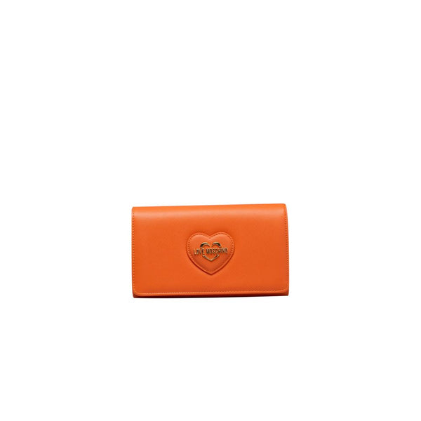 Orange Polyethylene Crossbody Bag