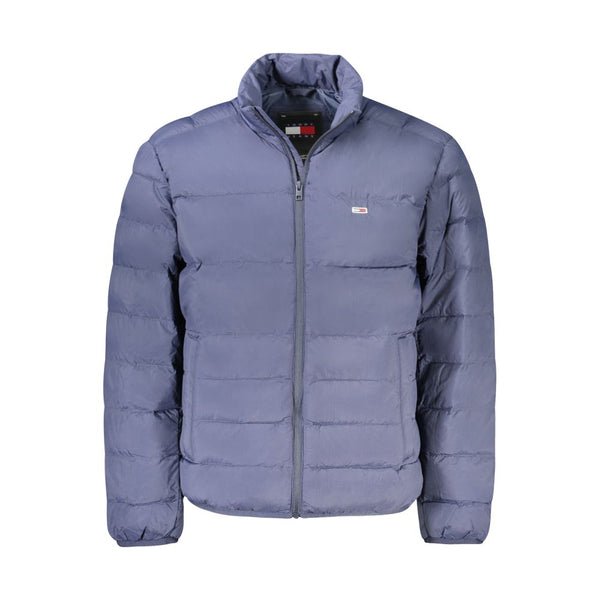 Blue Polyamide Men Jacket