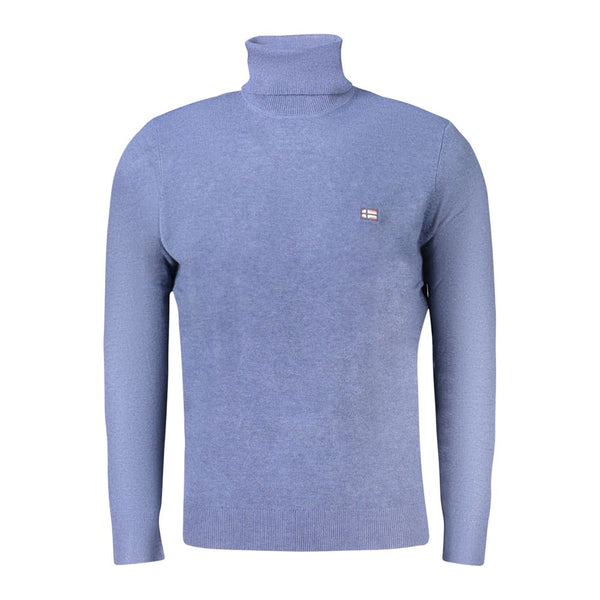 Blue Wool Men Sweater