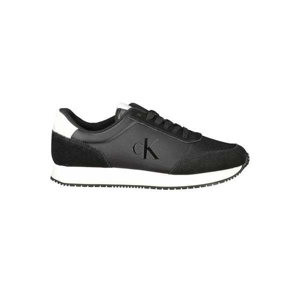 Black Polyester Sneaker