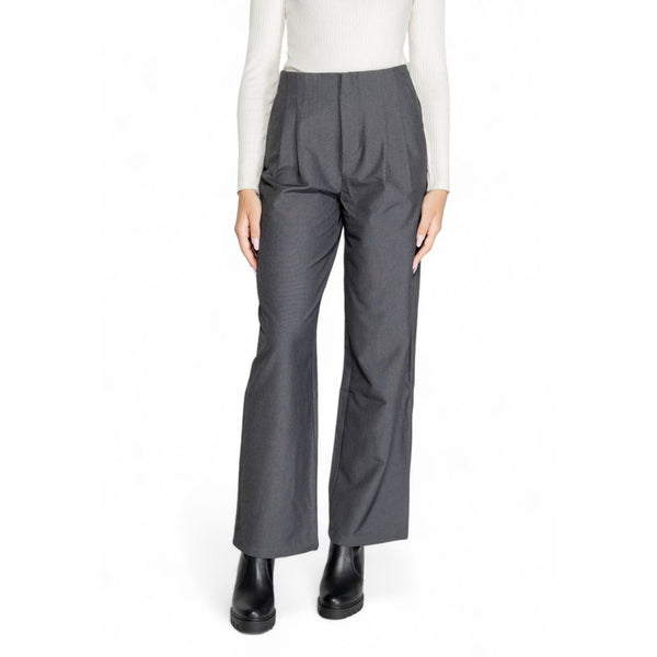 Gray Polyester Jeans & Pant