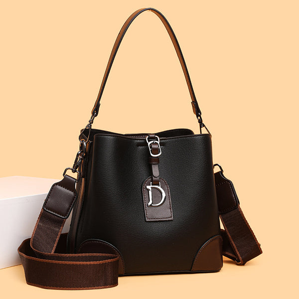 Women's Contrast Color Bucket Bag Shoulder Bag Crossbody Bag