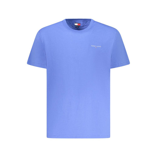 Blue Cotton Men T-Shirt