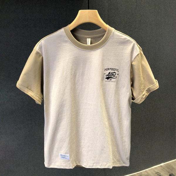 Men's Summer New Short Sleeve T-shirt Round Neck Half Sleeve Top