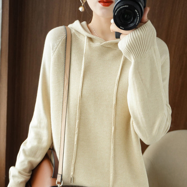 Ladies Hooded Bottoming Shirt Casual Sweatshirt