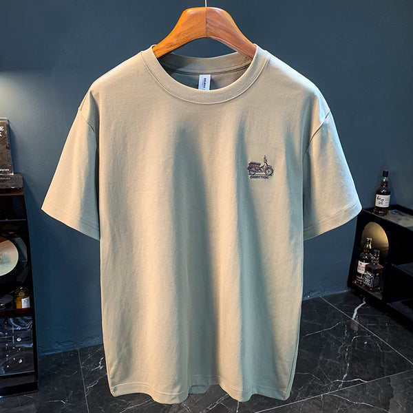 Casual T-shirt Men's Summer New Simple Embroidery