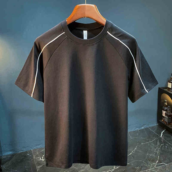 Loose Casual Simple High-end All-match Round Neck Half Sleeve Top