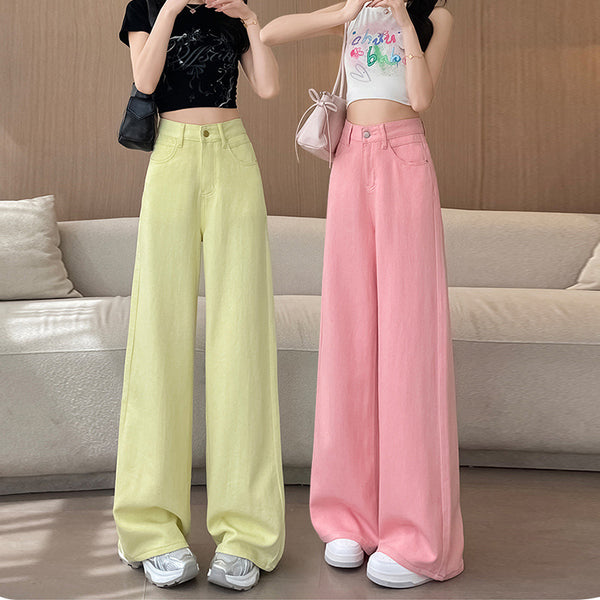Women's High Waist Dopamine Retro High Street Wide Leg Trousers