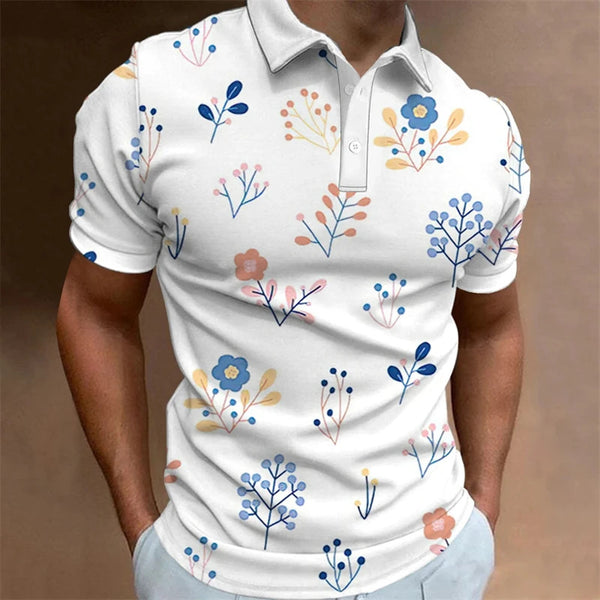 Men's Casual 3d Pattern Printed Short Sleeve